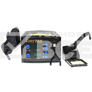 Станция паяльная термовоздушная + паяльник Lukey 702