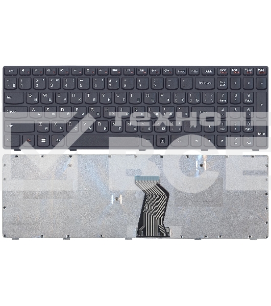 Клавиатура для ноутбука Lenovo G500 G505 G505A G510 G700 G700A G710 черная с черной рамкой