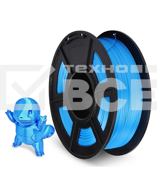 Филамент NVPrint Silk PLA+ Blue для 3D печати диаметр 1.75мм длина 330 метров масса 1 кг