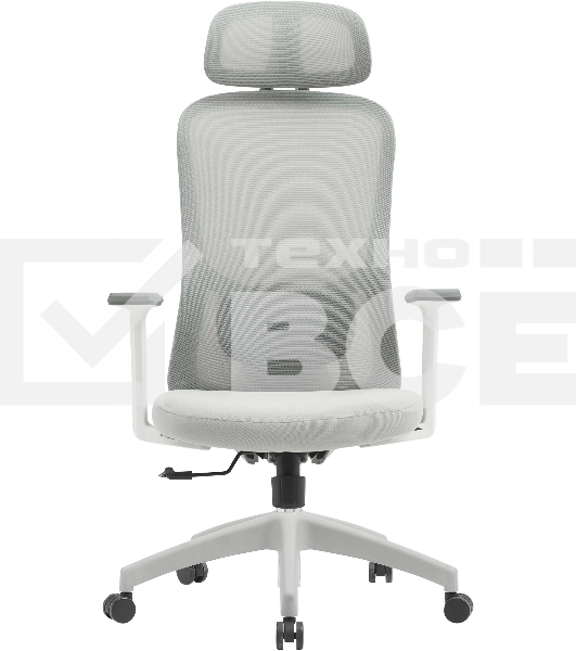 Кресло компьютерное Cactus CS-GMC515-GY серый, сиденье серый, сетка/ткань с подголов. крестов. пластик, пластик серый