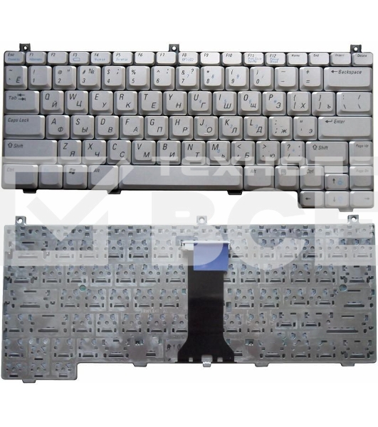 Клавиатура для ноутбука Dell XPS M1210 серебристая