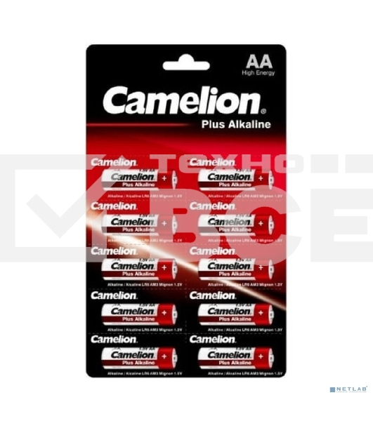 Батарейки Camelion Plus Alkaline BL1x10 LR6 отрывные (LR6-BP1x10P, 1.5В) (10 шт. в уп-ке)