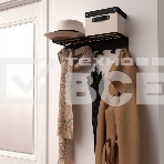 Полка для хранения одежды в стиле лофт Rexant черный, настенная, фото 1