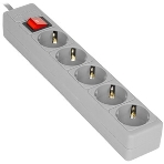 Сетевой фильтр Perfeo 'POWER+',PF_A4659 (1,8 м, 5 розеток, серый (PF-PP-5/1,8-G)), фото3
