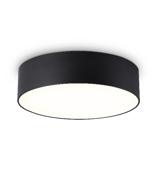Потолочный светодиодный светильник Ambrella light FV5517 BK черный LED 18W 3000K D160*58 (Без ПДУ)