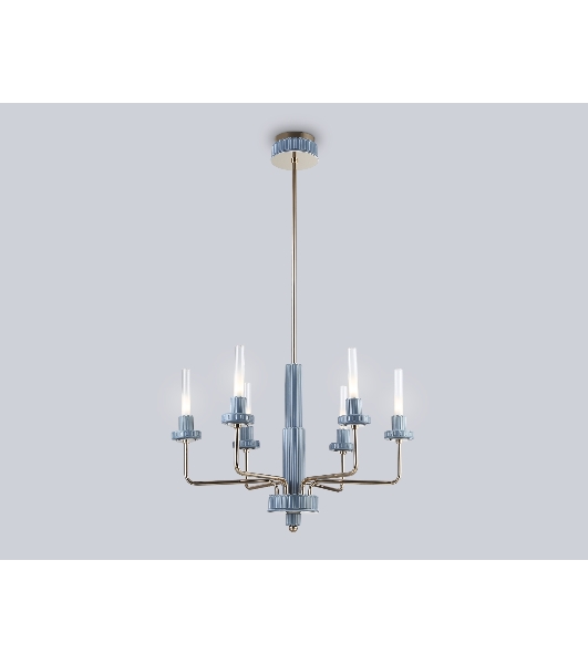 Люстра Ambrella light LH53124/6 GD/WH/GB золото/белый/серо-синий 10W 3000K D660*1120