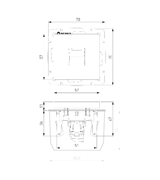 Розетка Ethernet RJ-45 (черный матовый)
