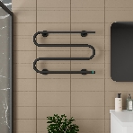 Полотенцесушитель электрический BAU M Black 41,5х61,5, черный матовый, фото9