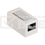 Проходной адаптер ITK кат.5E UTP, тип RJ45-RJ45 (8P8C), белый, фото 1