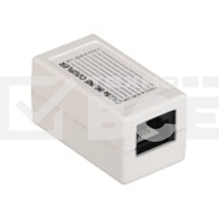 Проходной адаптер ITK кат.5E UTP, тип RJ45-RJ45 (8P8C), белый