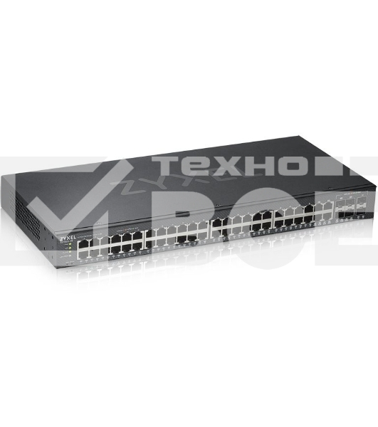 Коммутатор ZYXEL GS1920-48v2 Hybrid Smart switch Zyxel Nebula Flex, 44xGE, 4xCombo (SFP/RJ-45), 2xSFP, Standalone / cloud management