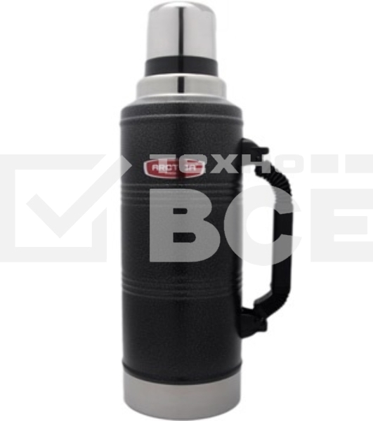 Термос Арктика 106-2200Р черный, узкое горло 2,2 л + ручка Узкое горло, 2,2 л, американский дизайн, ударопрочное, износостойкое покрытие 