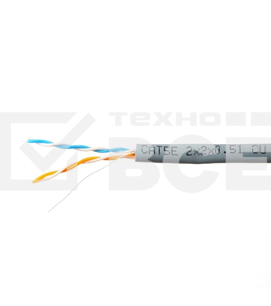 Кабель SkyNet Premium UTP indoor 2x2x0,51, медный, FLUKE TEST, кат.5e, однож., 305 м, box, серый