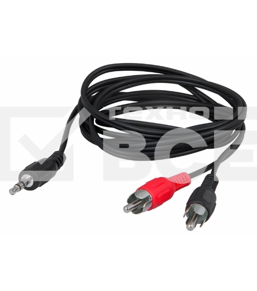 Шнур Rexant Стерео 3,5 мм - 2 RCA, 3 м (10 шт./уп.)
