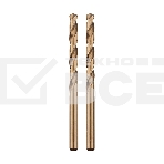 Сверло по металлу Kranz Кобальт 2 мм, сталь HSS-Co 5 % M35 P6M5K5 DIN 338 (2 шт./уп.), фото2