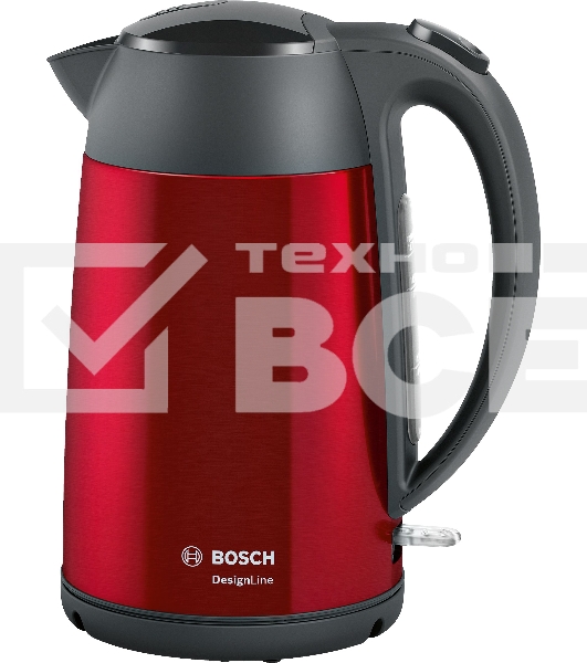 Чайник электрический Bosch TWK3P424 1.7л. 2400Вт красный (корпус: нержавеющая сталь)