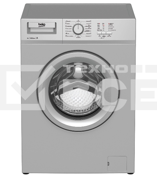 Стиральная машина Beko WRS 55P1 BSS 7320510018 серебристый, загрузка фронтальная 5 кг, 1000 об/мин., класс: А