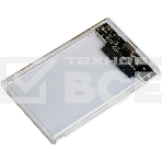 Внешний корпус для HDD/SSD AgeStar 3UB2P4C SATA III пластик прозрачный 2.5