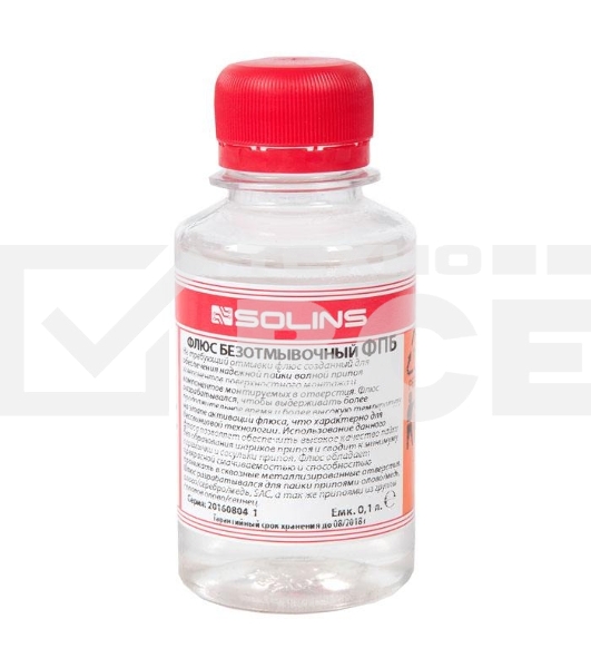 Флюс паяльный безотмывочный ФПБ, бутылка ПЭТ-100 мл