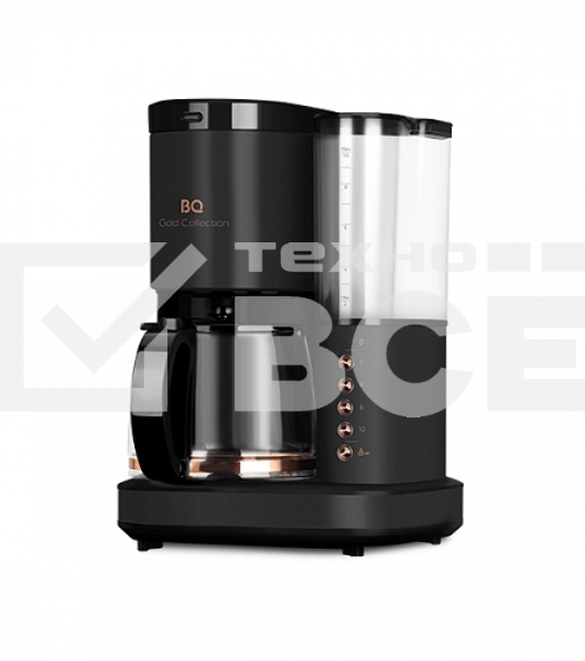 Кофеварка капельная BQ CM7002 Black-Rose Gold со встроенной кофемолкой, исп. кофе - молотый/зерновой, 1.25 л, 800 Вт.