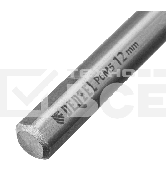 Сверло спиральное по металлу 12 x 205 мм, Р6М5, Golden Tip, удлиненное Denzel