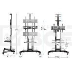 Мобильная стойка ONKRON TS1551 черный, фото17