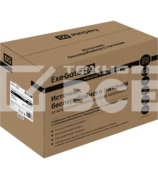 Источник бесперебойного питания ExeGate EX292774RUS SpecialPro UNB-800.LED.AVR.4C13.RJ.USB <800VA/480W, LED, AVR, 4*C13, RJ45/11, USB, металлический корпус, Black>
