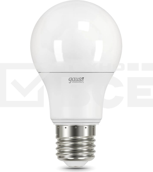 Светодиодная лампа GAUSS 23217A LED Elementary A60 7W E27 520lm 2700K 1/10/100 0