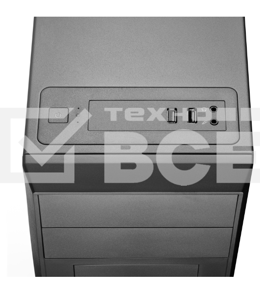 Компьютерный корпус без блока питания Foxline FL-302, ATX, 2x5.25EXT, 1x3.5EXT, 4x3.5INT, 2xUSB 2.0, HDA, w/o FAN, w/o PSU, NO pwr cord