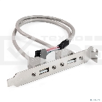 Планка портов в корпус 2xUSB2.0 ExeGate BrctUSB2-2A (USB 2.0 9pin (IDC 9pin F) --> 2x USB 2.0 Af, кабель 20 см), фото5