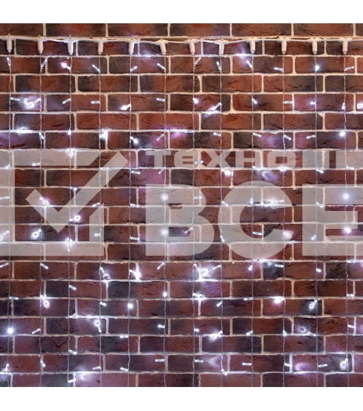 Гирлянда Neon-night Занавес 2х6м 768 LED белый прозрачный ПВХ IP65 эффект мерцания 230В нужен блок 303-500-1