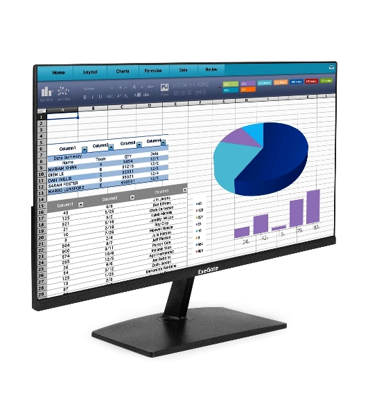 Монитор 23.8' 100 Гц ExeGate ProSmart EH2400 (IPS LED Grade A+, FHD, 1920x1080@100Hz, 16:9, 250cd/m2, 1500:1, 178°/178°, 3-5ms, D-Sub, HDMI, FreeSync, Flicker-free, Low Blue Light, HDMI cable 1.5m, VESA, регулировка наклона (tilt), black)