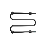 Полотенцесушитель электрический BAU M Black 41,5х61,5, черный матовый, фото8