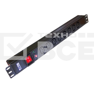 Блок распределения питания Lanmaster TWT-PDU19-10A8C3 гор.размещ. 8xC13 базовые 10A C14