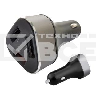 Автомобильная зарядное устройство ACD ACD-C233-X3B черный 23Вт, 3xUSB 1QC+2Smart, 3.6~12В, 3А RTL {120}