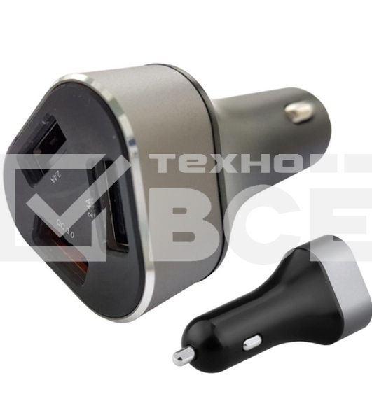 Автомобильная зарядное устройство ACD ACD-C233-X3B черный 23Вт, 3xUSB 1QC+2Smart, 3.6~12В, 3А RTL {120}