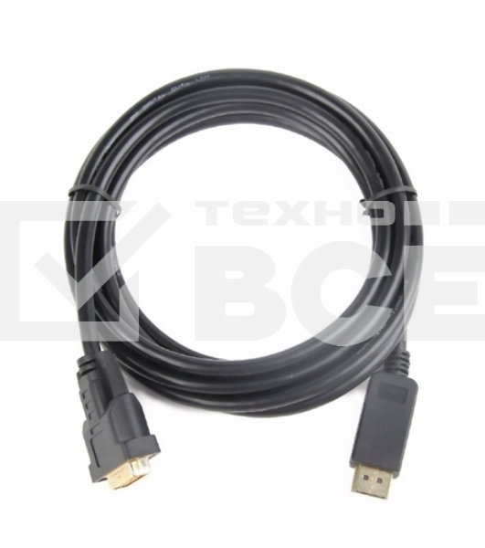 Кабель DisplayPort-DVI Gembird/Cablexpert 1.8м, 20M/19M, черный, экран, пакет(CC-DPM-DVIM-6)