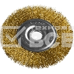 Кордщетка STAYER PROFESSIONAL 35122-150 д/УШМ витая стальная латун.проволока 0.3мм 150мм/22мм, фото 1