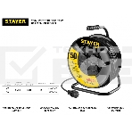 Удлинитель силовой Stayer 55076-50 3x2.5кв.мм 4розет. 50м КГ катушка черный, фото9
