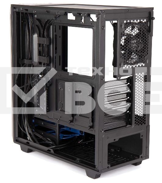 Компьютерный корпус Hiper PB81 черный без БП ATX 3x120мм 2xUSB2.0 2xUSB3.0 audio bott PSU