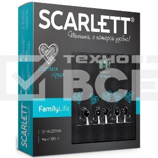 Весы напольные электронные Scarlett SC-BS33E019 черный/рисунок