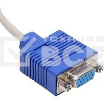Кабель-разветвитель VGA 1=>2 (1x15M/2 x15F),VCOM, 0.2метра <VVG6530-0.2M>, фото3