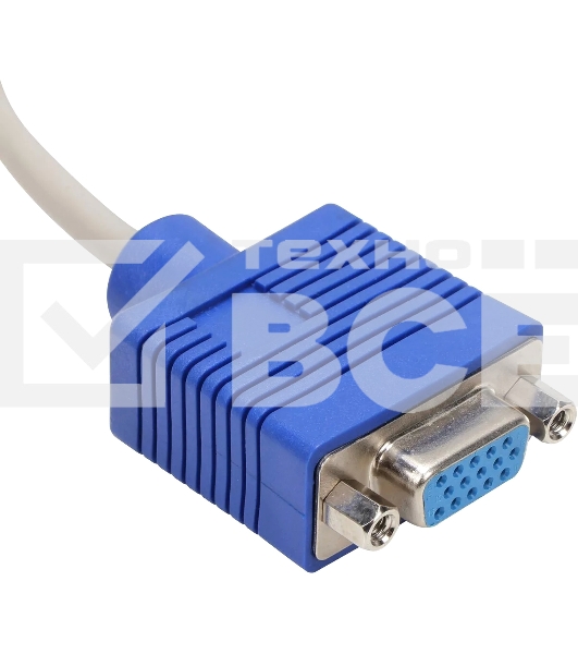Кабель-разветвитель VGA 1=>2 (1x15M/2 x15F),VCOM, 0.2метра <VVG6530-0.2M>