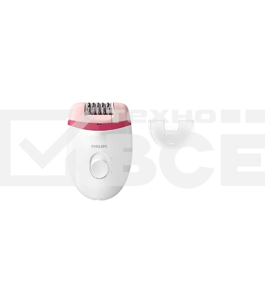 Эпилятор Philips BRE235/00 скор.:2 насад.:1 от электр.сети белый/розовый