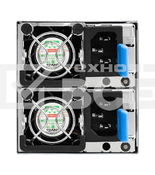 Серверный блок питания  Chicony Redundant 2x550W S15-550P1A (APFC, КПД 94% (80 PLUS Platinum), ШВГ=77mm x 84mm x 225mm, 4 cm fan, 24pin, 2x(4+4)pin, 2PCIe, 2SATA, 6IDE, Cable Management)