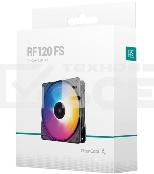 Вентилятор для корпуса DEEPCOOL RF120 FS черный, 120 мм, 1500 об/мин, 27 дБ, 4 pin
