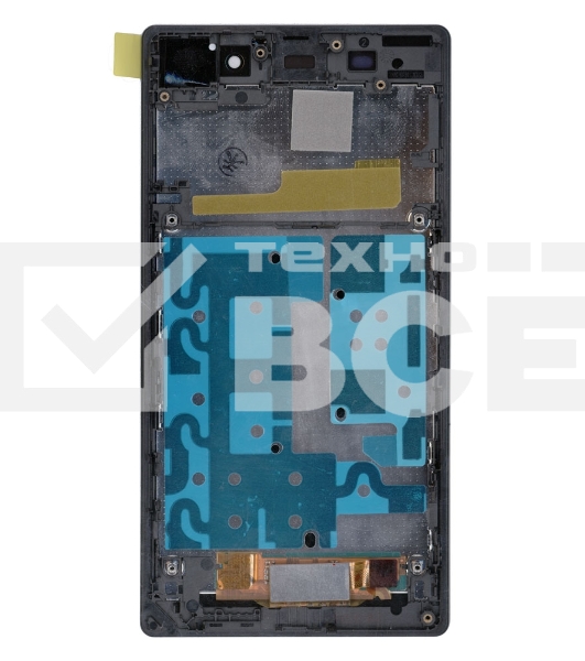 Дисплей для Sony Xperia Z1 черный с рамкой