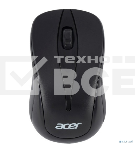 Мышь беспроводная Acer OMR131 черный, 1000 dpi, радиоканал, USB, кнопки - 3