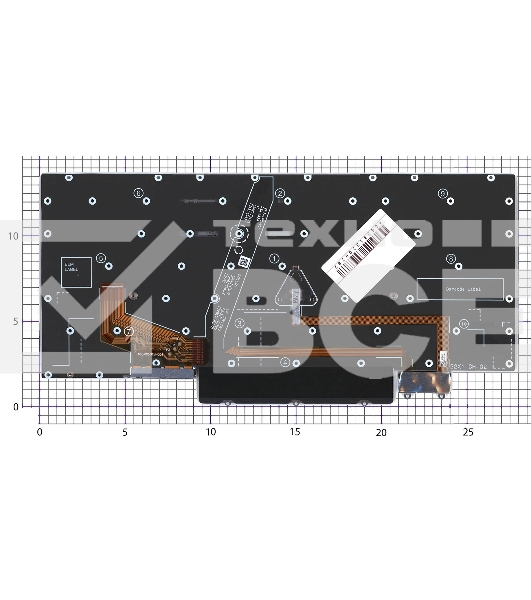 Клавиатура для ноутбука Lenovo Thinkpad X1 Carbon 10th Gen 2022 черная с подсветкой