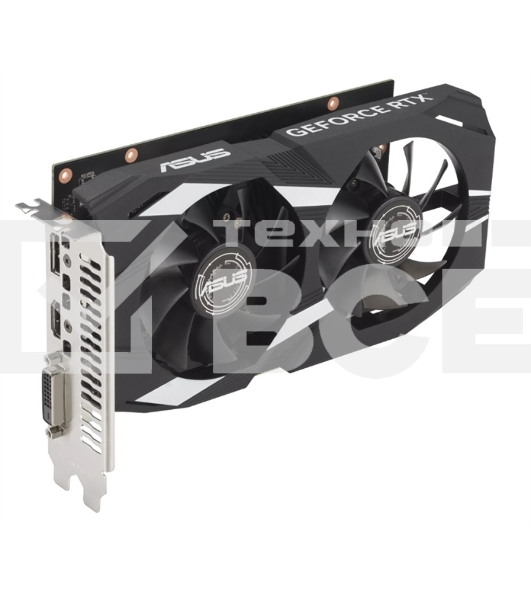 Видеокарта Asus DUAL-RTX3050-O6G NVIDIA GeForce RTX 3050 6Gb 96bit GDDR6 PCI-E 4.0 1507/14000 DVIx1 HDMIx1 DPx1 HDCP Ret